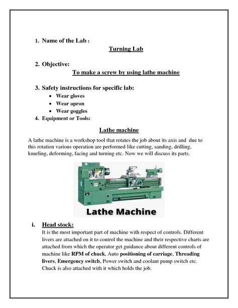 cnc lathe machine lab report|Lab Report CNC Lathe .